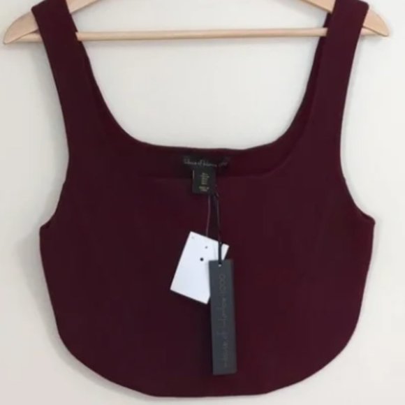 NWT house of Harlow 1960 size large purple knit crop top - Picture 1 of 3